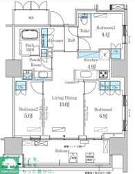 ＨＡＲＵＭＩ　ＦＬＡＧ　ＰＯＲＴ　ＶＩＬＬＡＧＥ　Ｂ棟の物件間取画像